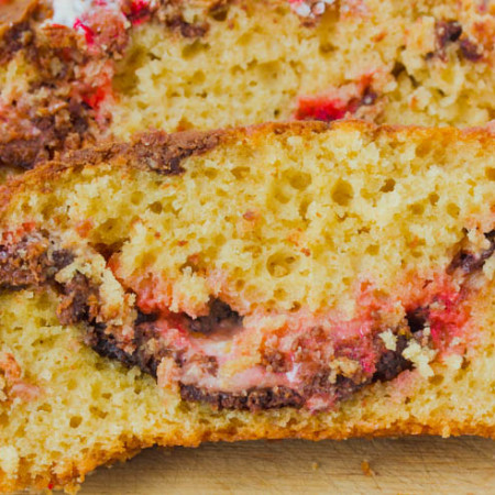 Chocolate Peanut Butter Candy Cane Swirl Bread