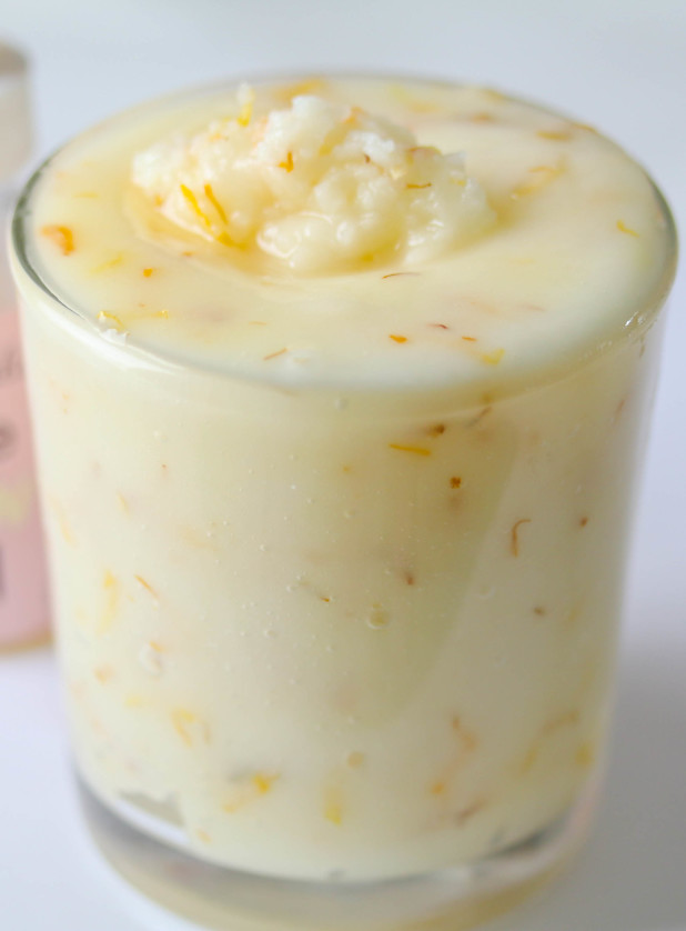 Made with pure citrus essential oils and only four simple ingredients. This orange essential oil body scrub is a wonderful cleanser and a great way to remove dead skin cells! Especially if you have sensitive skin! 