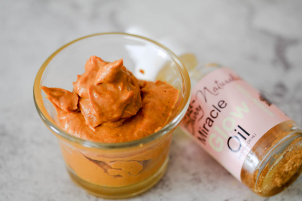 Coconut Oil and Turmeric Facial Mask is good for one application use. If you have any left it is good for one more day. Discard the unused portion and make a fresh batch. I wouldn’t recommend storing the mask in the fridge. It can be stored at room temperature if being used the next day.