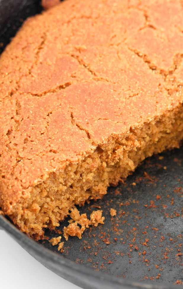 Rich hearty Honey Molasses corn bread! It’s high in iron and makes a wonderful side dish to compliment any chicken or chili!