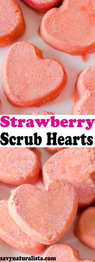 Strawberry Sugar Scrub Hearts