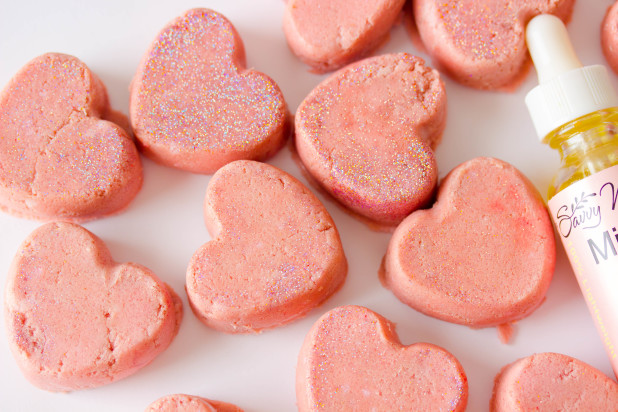 Strawberry Sugar Scrub Hearts