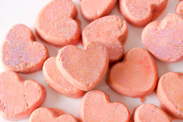 Strawberry Sugar Scrub Hearts